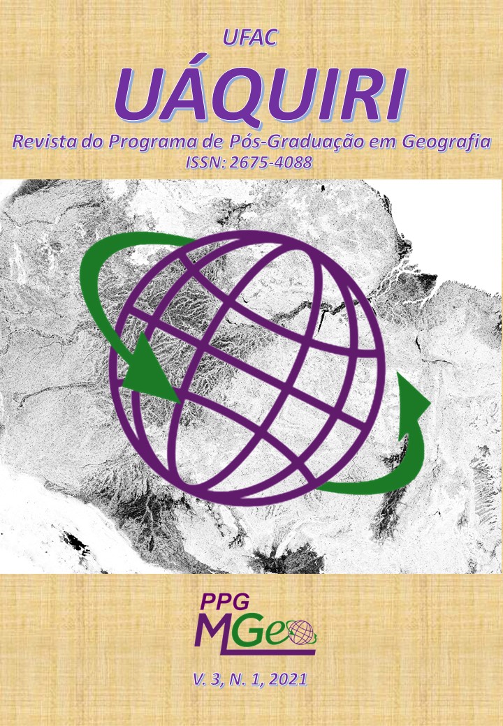 					Visualizar v. 3 n. 1 (2021): UÁQUIRI - Revista do Programa de Pós Graduação em Geografia da Ufac. (Periodicidade Semestral)
				