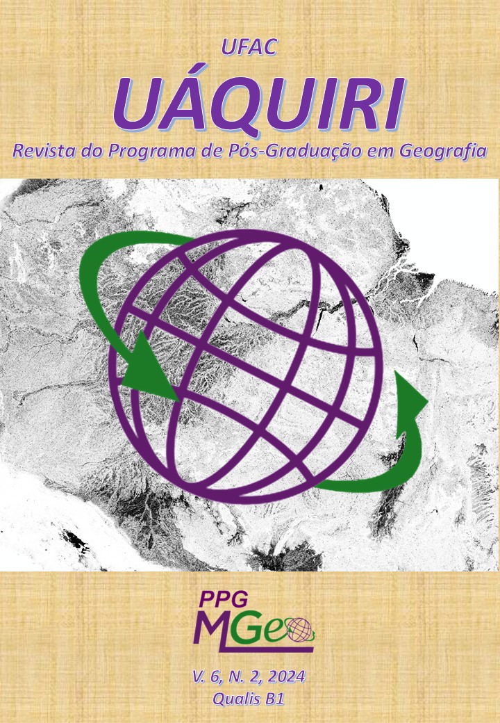 					Visualizar v. 6 n. 2 (2024): UÁQUIRI - Revista do Programa de Pós Graduação em Geografia da Ufac. (Periodicidade Semestral)
				